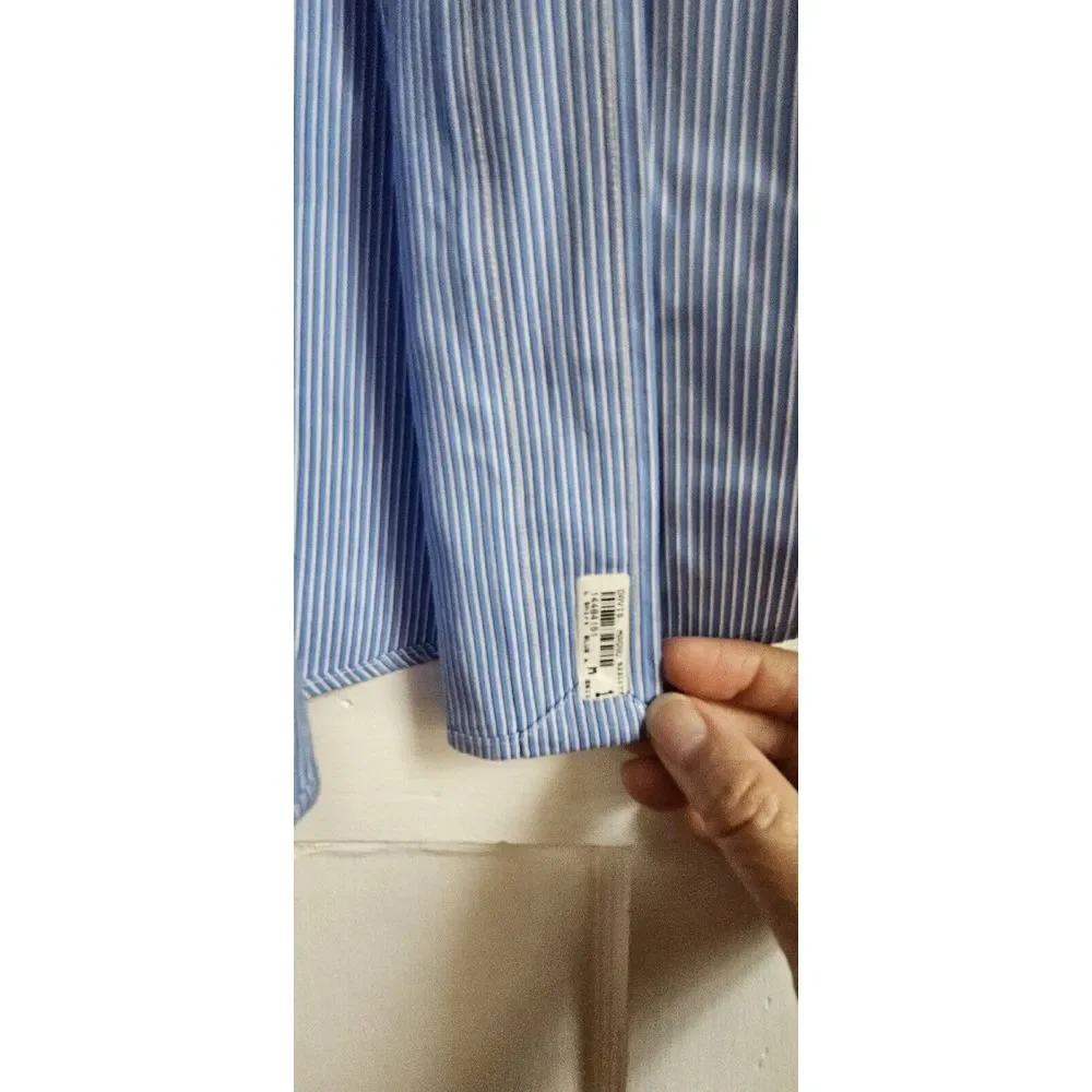 Polo‎ by Ralph Lauren CLASSIC FIT 32/33 blue white stripes button up shirt